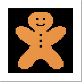 Gingerbread cookie pixel art Posters and Art